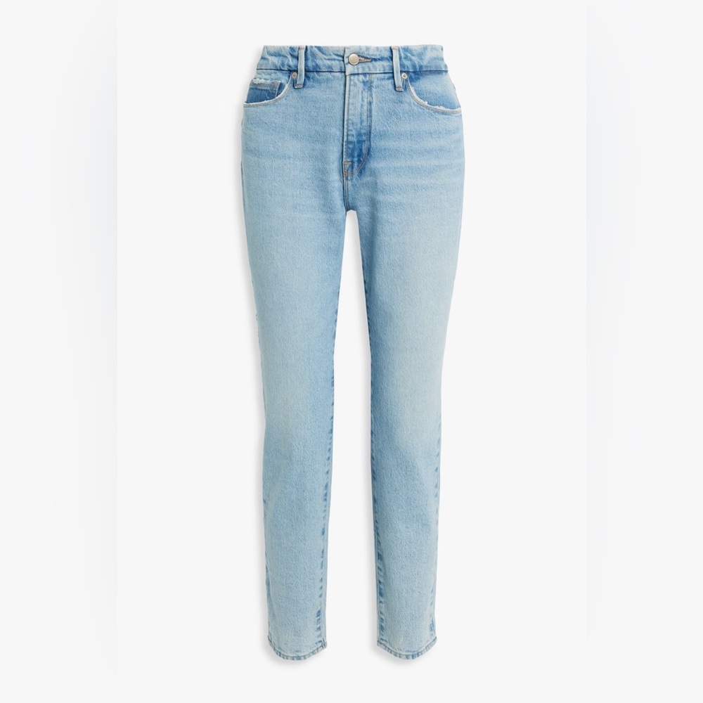 Good American Light Blue Straight Leg Jeans